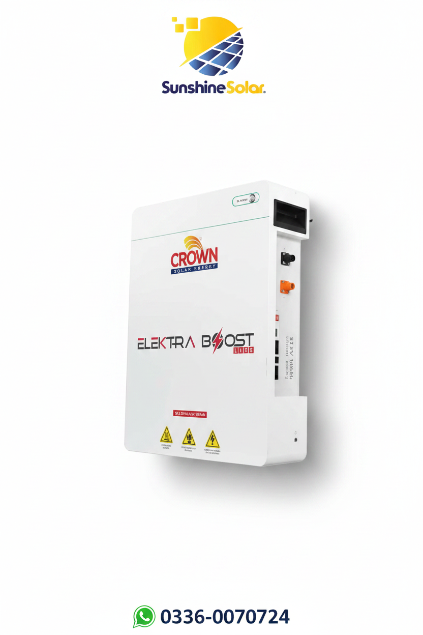 Crown Elektra Boost Lite 51.2V 100Ah LiFePO4 Battery - Sunshine Solar
