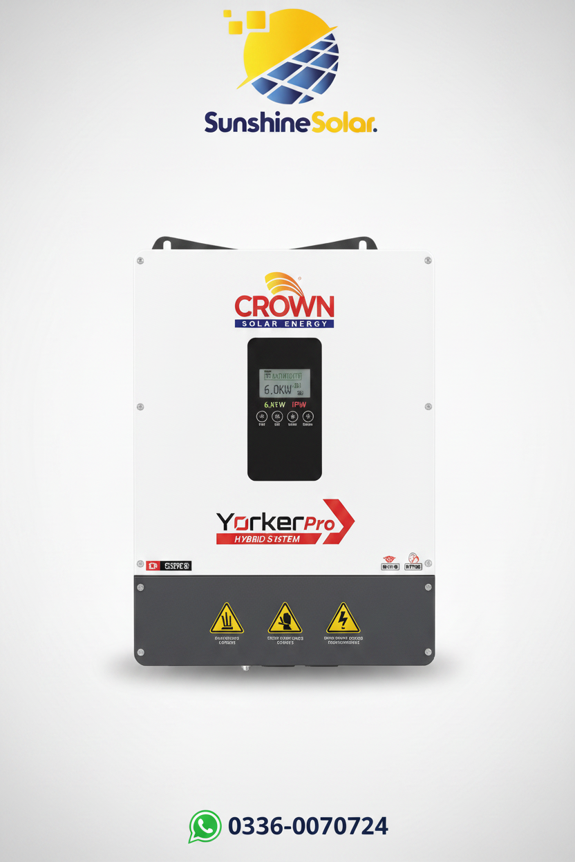 Crown Yorker Pro 6KW IP54 Hybrid Solar Inverter